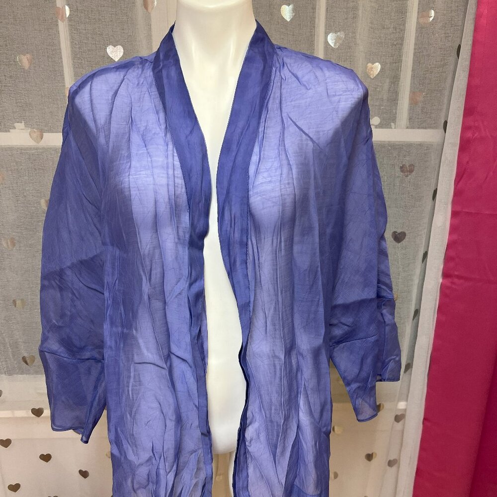 #129 Investments II Blue Purple Light Sweater Shawl 2X